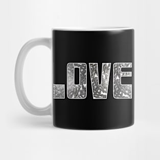 Mass of Bike Chain Love (white outline) Mug